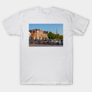 Historic houses on the Untertrave in the evening light, Luebeck, Schleswig-Holstein, Germany, Europe T-Shirt